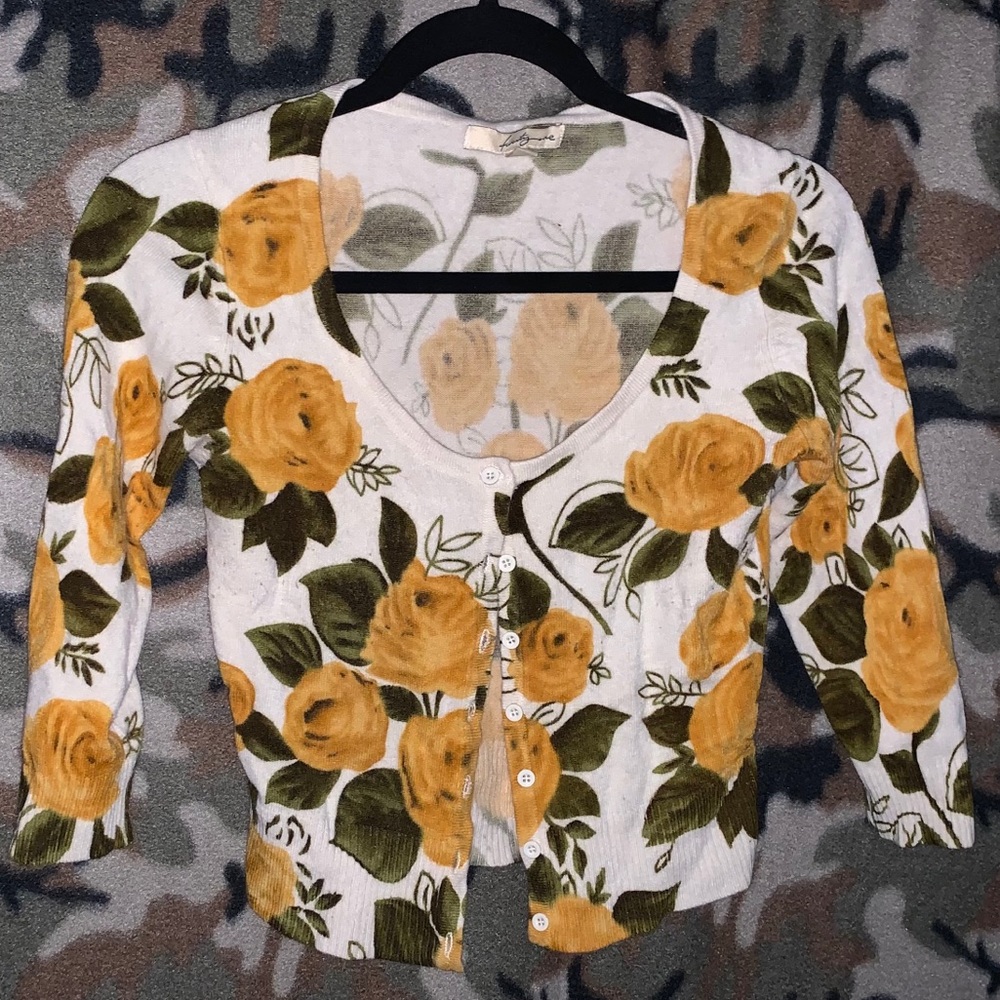 Forever 21 floral cardigan